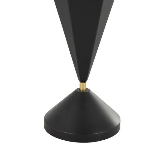 Black Metal Umbrella Stand with Gold Handle & Ball Details